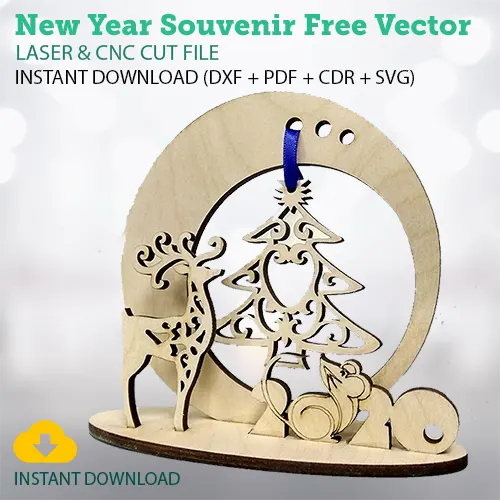 New Year Souvenir Free Laser Cut Vector Plans